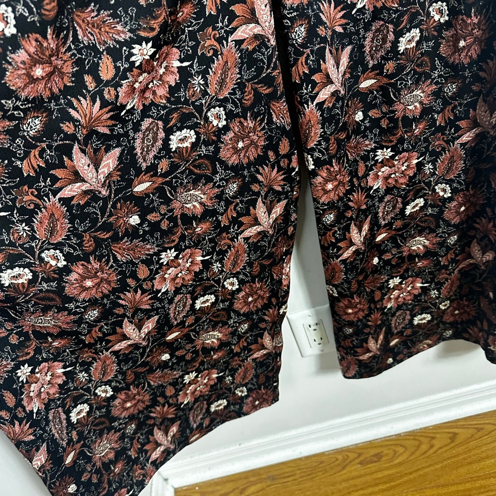 Madewell Dark Floral Wide Leg Jumpsuit Ruffle Womens Size 3X NEW Pampas Blooms - Picture 7 of 16